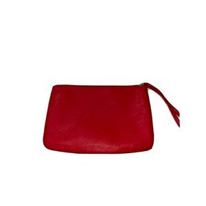 Red Wristlet with Zipper And Handle for Women